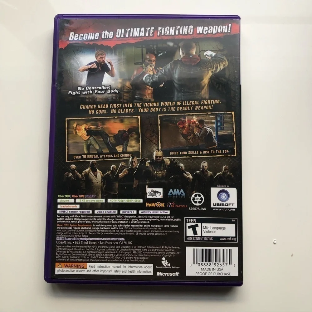 Fighters Uncaged Xbox 360 Game